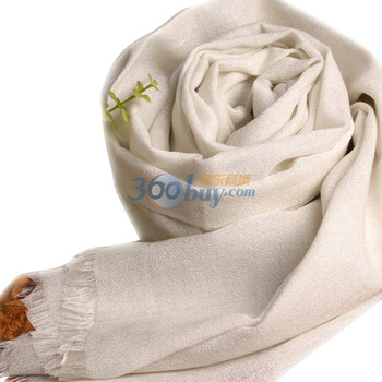 荣仕雅Rosyear 2012新款 Pashmina流光溢彩披肩9652 象牙白EB 均码