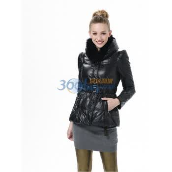 波司登 2011新款 羽绒服 女毛领立领修身时尚短款 BR2224 黑色 185/104A(XXXL)