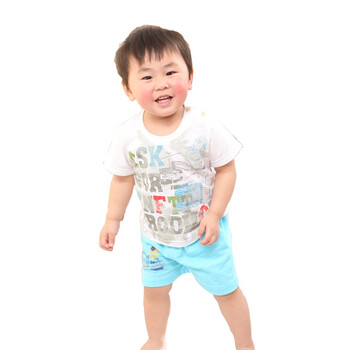 婴之谷 活力风尚肩钮短袖衫 T5639 灰色 48个月