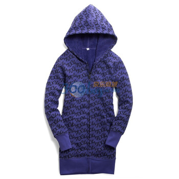 Giordano佐丹奴BSX 外套 女CHE印花绒里两穿连帽卫衣 04381760 紫色 XL