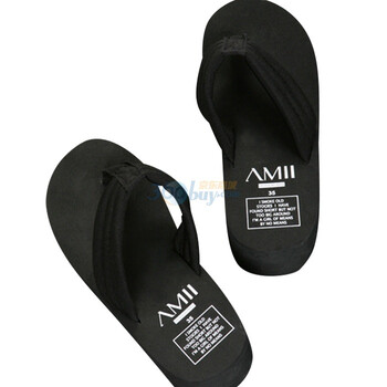 艾米（AMII）AMII厚底人字拖鞋 C3NX2053008 黑色 39