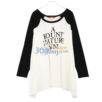 韩都衣舍 韩国2012春装新款宽松大码蝙蝠袖女装T恤LC1187 黑色 均码