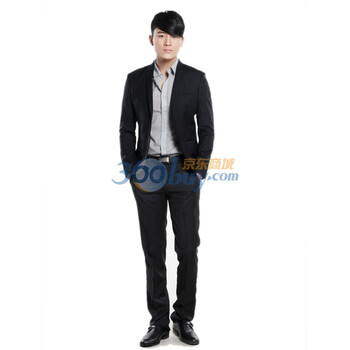 CITING褆綎 2012男士韩版修身时尚春装新款翻领西装 CJ011019 黑色 185/100A(XXL)