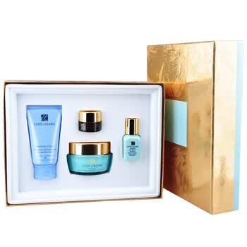 雅诗兰黛 抗氧化礼盒4件套{洁面乳50ml+全日面霜（小黄瓜面霜）50ml+眼霜5ml+精华15ml}限量版