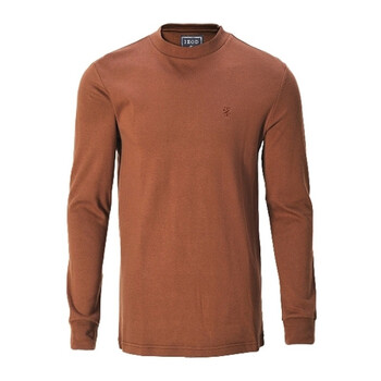 IZOD 秋季新品纯棉小立领长袖男士商务T恤 1061914105800 棕色系 XXL(185/102A)