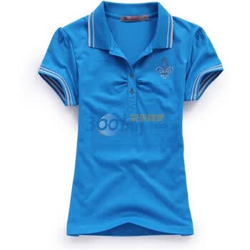 彬伊奴bindwood女装夏季翻领纯棉短袖T恤休闲百搭polo衫208397 彩兰 XL