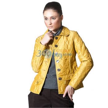 INSUN恩裳简约百搭压纹棉衣外套99608020 棕色 XXL