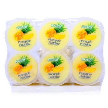 马来西亚COCON可康牌 菠萝味果冻含椰果 4板 80克x6杯