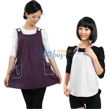 婧麒孕妇衣服金属纤维马甲配银纤维肚兜双重防护超强屏蔽 jc8315A 暗紫色 XL