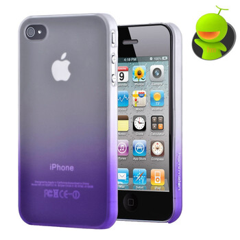 哈密瓜（hamimelon） HM0121 DUO色彩渐变磨砂系列 iphone4保护套 外壳 保护壳 紫色 送防尘塞贴膜