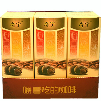 奇宁咖啡豆牛奶巧克力1盒30克*12盒