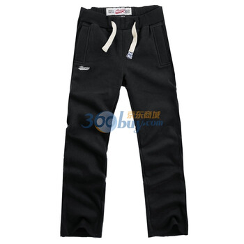 AK男装秋冬新品 休闲舒适重水洗慢跑裤11C212010 黑色 XL