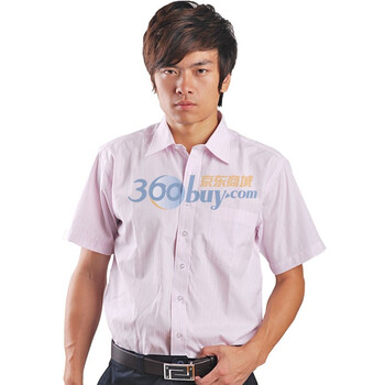 怡致VISZS 男装短袖衬衫粉红条纹 FTP9201257S 粉红 44/XXXL