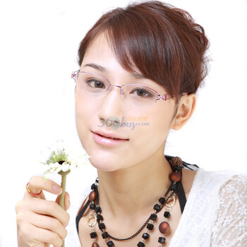 爱家防辐射眼镜 电脑防辐射平光镜AJHJ-06合金粉名媛淑女风格