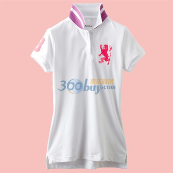 Giordano佐丹奴 Polo 女全新荧光狮王修身POLO 01312427 白色 XL