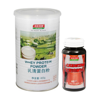 【健身搭档】汤臣倍健乳清蛋白质粉400g+汤臣倍健左旋肉碱1.5g*60片 增肌塑形/促进脂肪分解