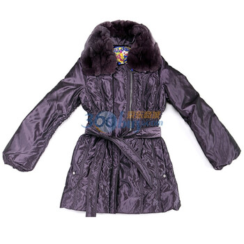 米兰朵 MERUNTO 送孝心中老年款 獭兔毛领羽绒服90%充绒量 降价促销 011218 C28灰紫 XL175