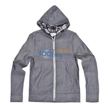PEACEBIRD太平鸟【冬季新品】个性连帽休闲卫衣M1511301002 浅灰色 XXL
