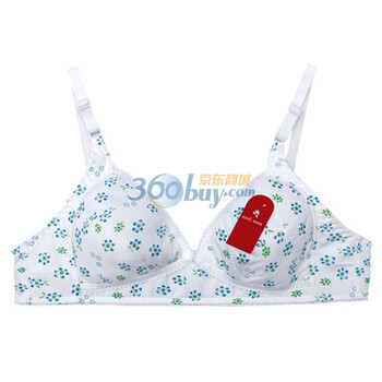 莱薇妈咪 新款 前开式孕妇哺乳文胸/无钢托孕妇胸罩95060 两件 蓝色 C95