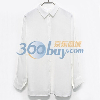 时尚起义 夏装韩国进口简洁宽松雪纺衬衫 女582082 乳白色 one