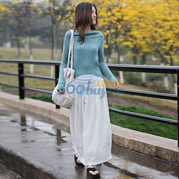 艾米 AMII 松紧腰抽带花苞裙B3NQ2052618 米色 M