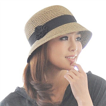韩都衣舍 韩国草帽秋冬季新品女防晒遮阳草帽GQ1011 棕色 均码
