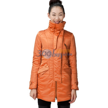 koivisto 纯色保暖中长款修身棉外套 14S2291 橙色 M
