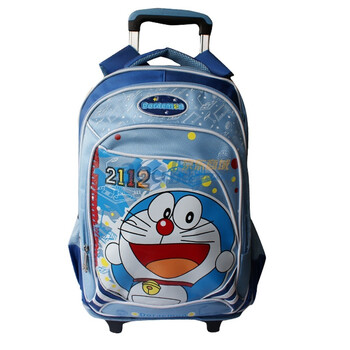 哆啦A梦Doraemon 拉杆书包2073 浅蓝色