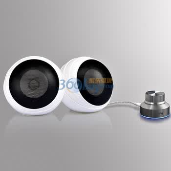 惠威(HIVI)多媒体音箱 S3W-SE 时尚前卫桌面2.0声道音箱 白色