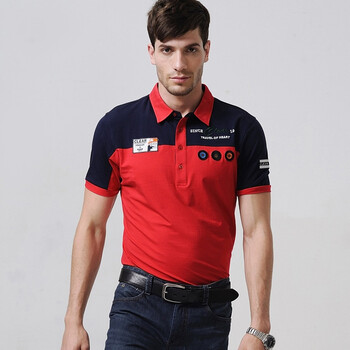浪氏威尔lansiwear2012年春夏polo反领短袖T恤LSAJT88 红色 54