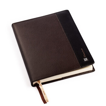 卡当真皮荔枝纹个性文字刻字定制记事本送朋友