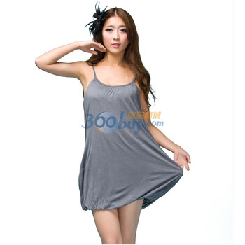 新春新款爱帝女士莫代尔性感吊带衫/家居服9095308711 灰色 L