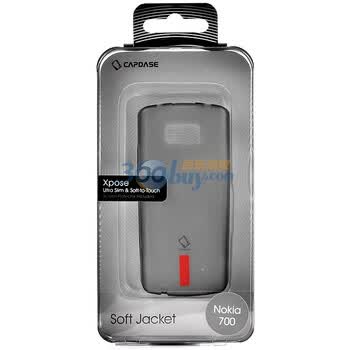 卡登仕（Capdase）诺基亚玲珑胶套(透黑) 手机保护套 适用于诺基亚700