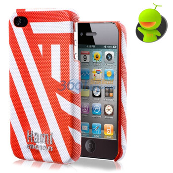哈密瓜（hamimelon） 010102003432　多彩斑马线系列 iphone4 iphone4S 手机套 保护套 橙色