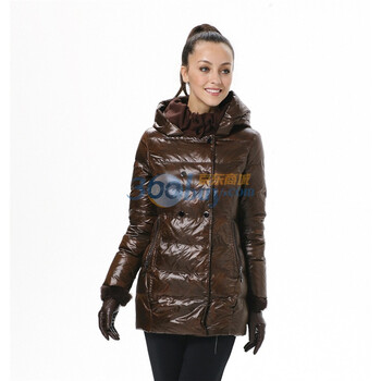 波司登 2011新款 羽绒服 女针织抛领时尚中长款 BR2272 褐色 185/104A(XXXL)