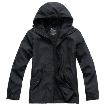 AK男装春装新品 防风防雨透气连帽风衣11D104003 夜空黑色 XXL