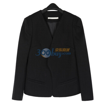 Gecom 杰衣谷 追逐宁静小耸肩品质小西装 01080004 纯黑 XL