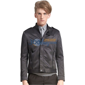 马克华菲2011秋装新品男装修身时尚休闲夹克7113010704-099黑色XXL