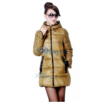 Botetang 波特唐 女中长款大码女装凌格加厚羽绒服LX0915 茶色 185/104A(XXXL)