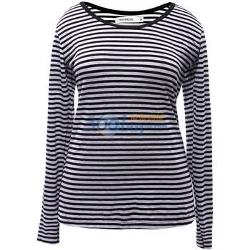 Gainreel歌瑞尔 家居服舞夜荧火条纹纯棉舒适女士打底衫睡衣家居服 黑色 XL