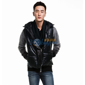 PEACEBIRD太平鸟棉马夹83510426001 黑色 XXXL