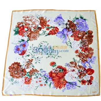 RGLT瑞格丽特 女士丝巾 桑蚕丝纯真丝大方巾多款多色 桔色