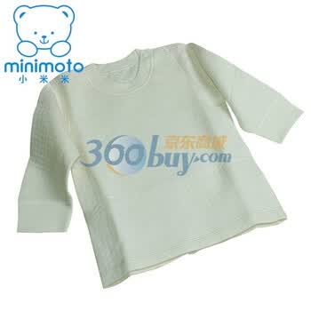 minimoto小米米三层保暖夹丝开肩上衣YU1206 婴儿服 宝宝衣服 儿童服饰 纯棉上装/内衣 白色 110码