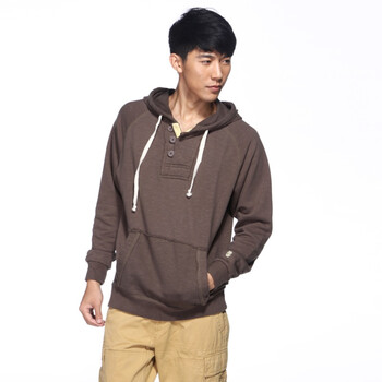 IZOD 秋季新品纯棉连帽长袖休闲男士卫衣 3061908402505深墨绿XL(180/98A)