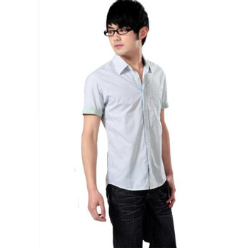 汤尼俊士(Tonyjeans) 小圆点印花衬衫1210205020-44 绿色 XXL