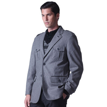 七匹狼男装圣沃斯秋冬外套西服单西982101013 浅灰色 XS