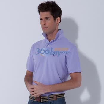septwolves七匹狼男装短袖多彩T恤POLO衫 紫罗兰 L