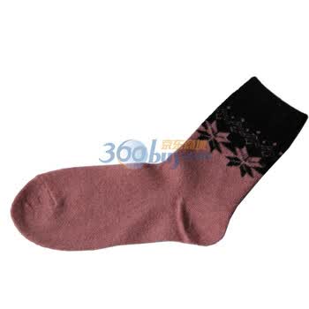 蕾渧抗寒兔羊毛加长温暖系列枫叶运动袜 2双装 LD_004 肉粉色 均码