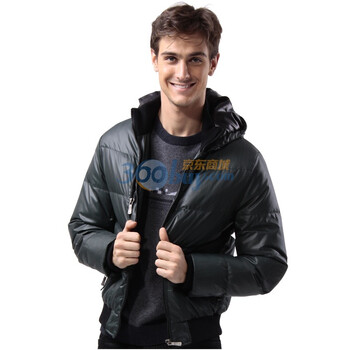 稻草人男装2011冬季新品运动休闲连帽保暖纯色羽绒服UR115273（三色）橄榄185/100A(XL)