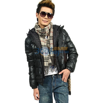 GTHOMME 时尚连帽 羽绒服 2275 黑色 XL/180